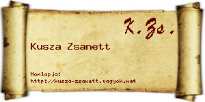 Kusza Zsanett névjegykártya